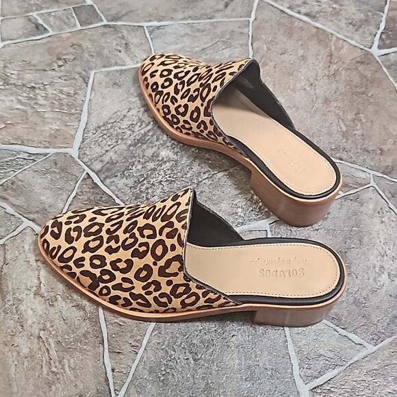 New in Box Soludos Venetian Leopard Mule Sz 5 - Picture 6 of 13